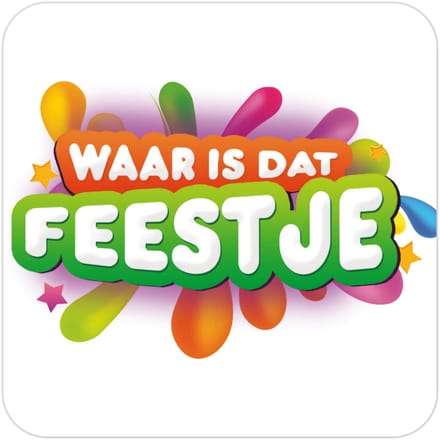Bierviltjes "WAAR IS DAT FEESTJE" 50 STUKS vierkant.
