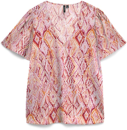VERO MODA - VMEASY JOY V-NECK SS BLOUSE WVN GA - Dames - T-shirts
