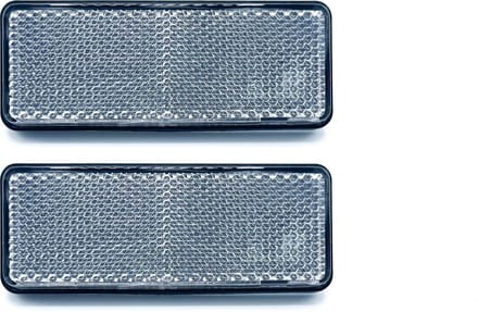 Reflector wit met plakstrip 95x38 E keur (2 stuks)