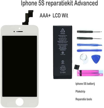 iPhone 5S LCD Reparatie Kit – Premium Display + Batterij – Wit