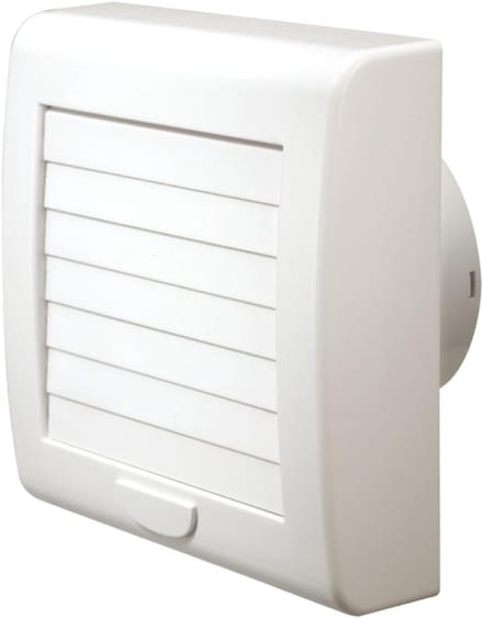 Luchtventilator - Afzuiger Automatisch - Badkamer Ventileren - Geluidsarm 33dB - 100mm Gat - Wit