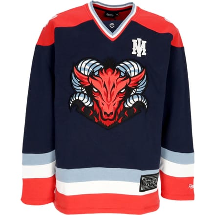 Type Hockey Man Goat Hockey Crewneck Midnight Blue