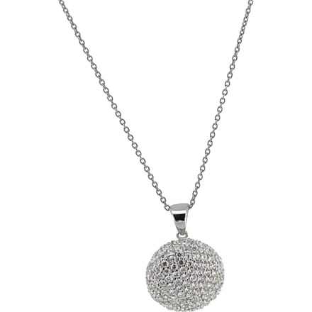 Orphelia Hanger + Ketting Micro Setting Bol Zirc. Sterling Zilver 925 Pen-3015