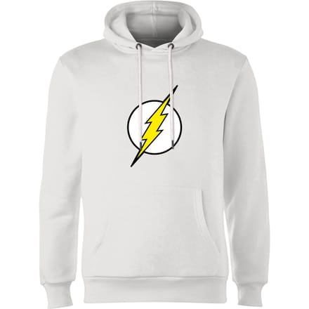 Justice League Flash Logo Hoodie - White - S