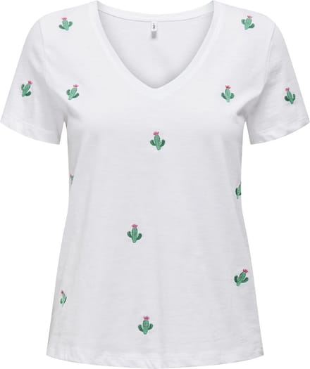 ONLY - ONLKETTY LIFE S/S V-NECK TOP BOX JRS - Dames - T-shirts