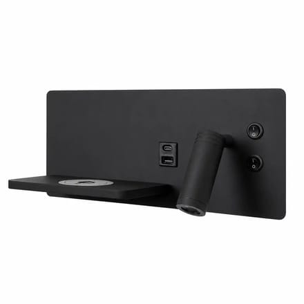 Artdelight - Wandlamp Charge USB rechts zwart