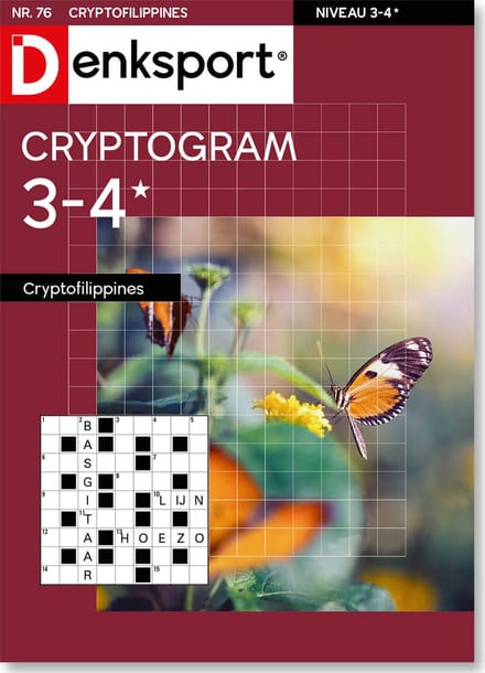 Denksport Puzzelboek Cryptofilippines 3-4*, editie 76