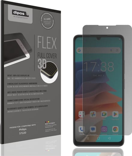 dipos FLEX – Matte Privacy Screenprotector geschikt voor Philips S7220 | Volledige Schermbescherming | Case-Friendly