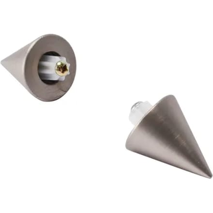 Decomode Gordijnknop Skewed Rvs 12mm - 2 Stuks
