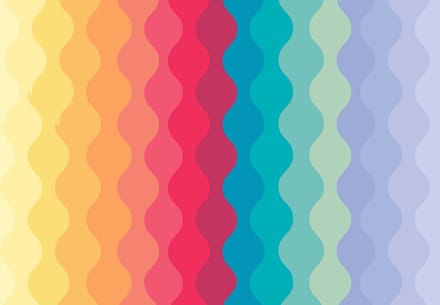 Fotobehang Modern Art Rainbow | PANORAMIC - 250cm x 104cm | 130g/m2 Vlies