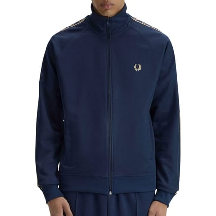 Fred Perry Contrast tape track jacket - tennis blue champagne