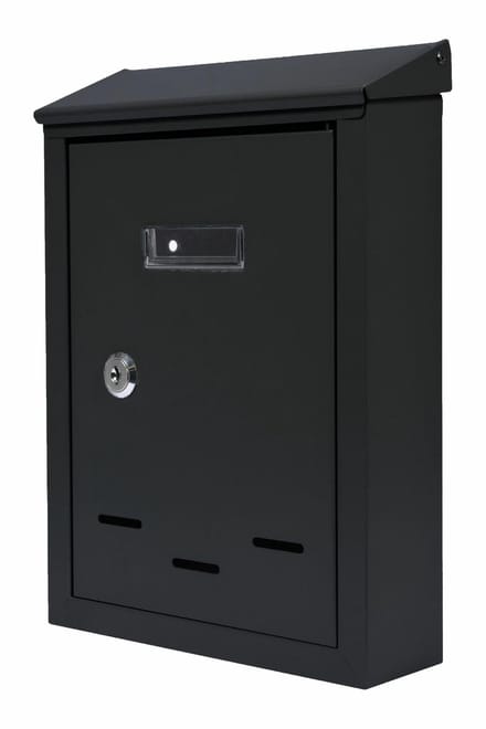 AW-Tools AW75005 - Stalen Brievenbus - Zwart - Weerbestendig - Inclusief Slot