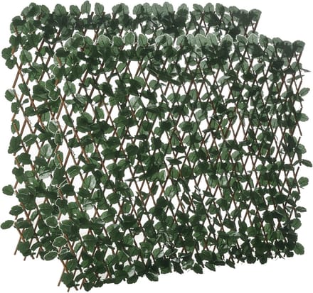 Kunstheg met Bladeren - Privacy Scherm - Tuin Aankleden - Lengte Verstelbaar - 295x70 cm - Groen
