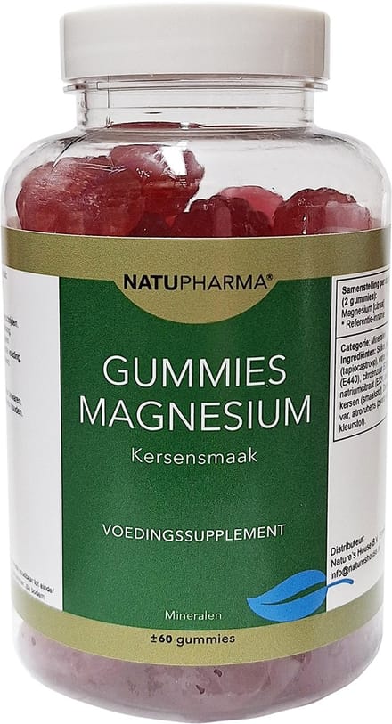 Natupharma Gummies Magnesium Citraat-Kersensmaak 60st