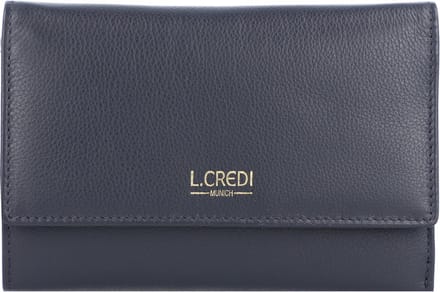L.CREDI Evelyn Portemonnee RFID Leer 14,5 cm - Dames - Horizontaal - marine