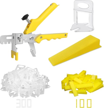 Tegel Levelling Systeem 3mm: 300 Tabs, 100 Wiggen & Tang