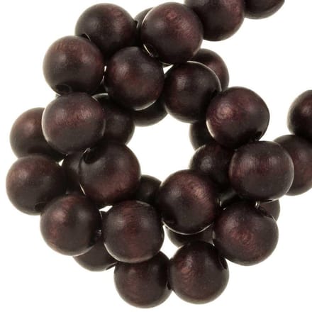 Houten Kralen Vintage Look (20 mm) Chestnut Plum (20 stuks)