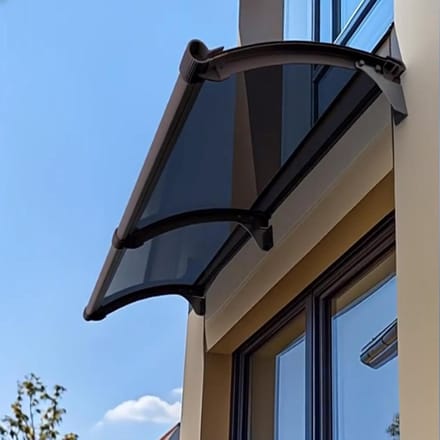 Deurluifel - Veranda Overkapping - Bescherming Buiten - Vergroot Gootsysteem - 65x190cm - Rookgrijs