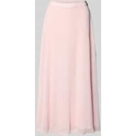 regular fit midirok met logo-detail model 'Sari'