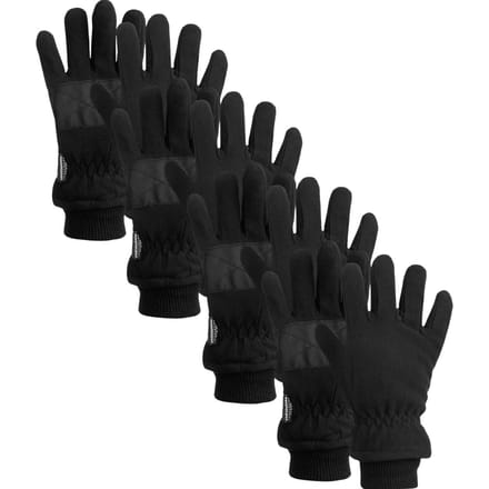 Heatkeeper - Fleece thermo handschoenen - Heren - Zwart - XXL - 4-Paar - Handschoenen fleece