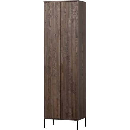 WOOOD New Gravure Hoge Kast - Essen - Espresso - 210x60x42