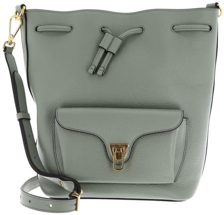 COCCINELLE Leren schoudertas Beat Generatio Bucket Bag Greenery mintgroen