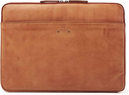 Laptoptas - Laptophoes - Zakelijk Gebruik - Soepel Leer - 15.6 Inch - Camel