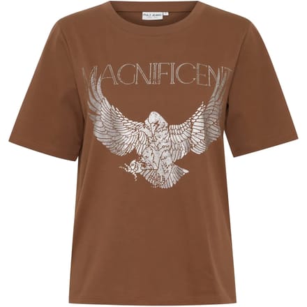 Dames-T-shirt met metallic print Pulz Jeans Maddie