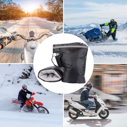 Stuurwarmers voor fiets en motor, wind- en waterdicht met reflectie