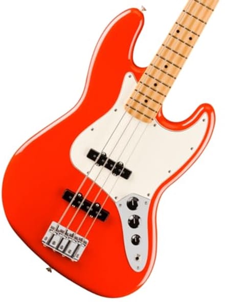 Fender Player II Jazz Bass MN Coral Red - Elektrische basgitaar