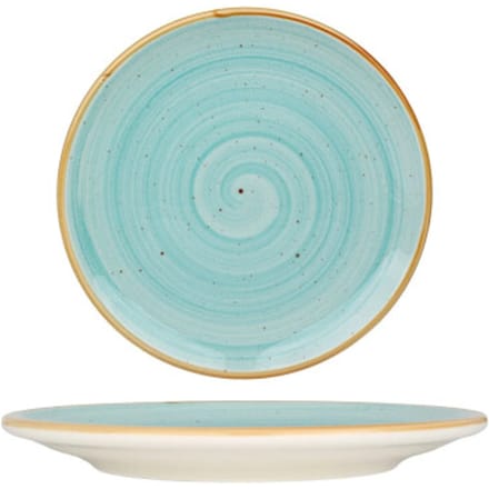 Bonna Dessertbord - Aqua - Porselein - 17 cm - set van 6