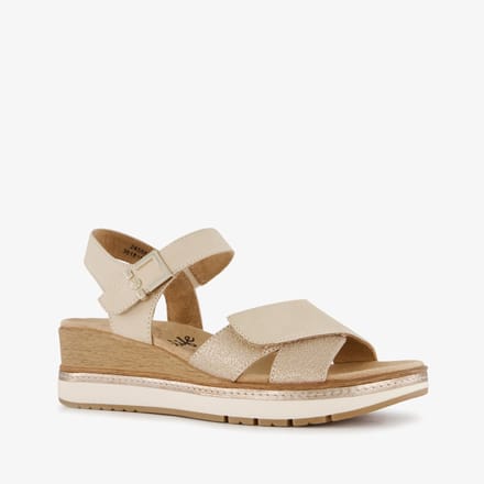 Relife dames sandalen met sleehak goud - Maat 40