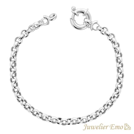 Armband Zilver – Jasseron schakelarmband Zilver – Dikte 4,5 MM - Lengte 17.5 CM