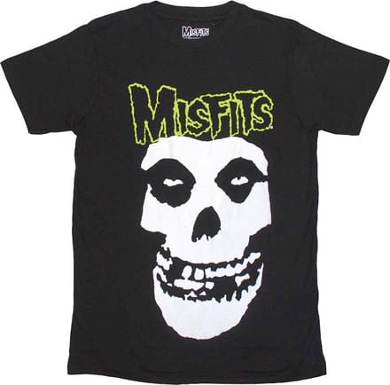 Misfits - Skull & Logo Heren T-shirt - XL - Zwart