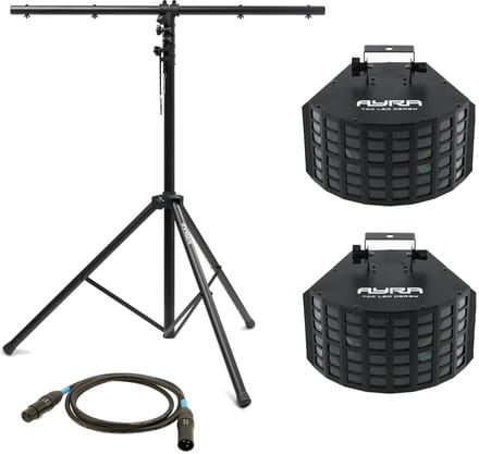 Lichtset - Ayra Double Derby Pack incl. statief, T-bar en DMX - Multikleur