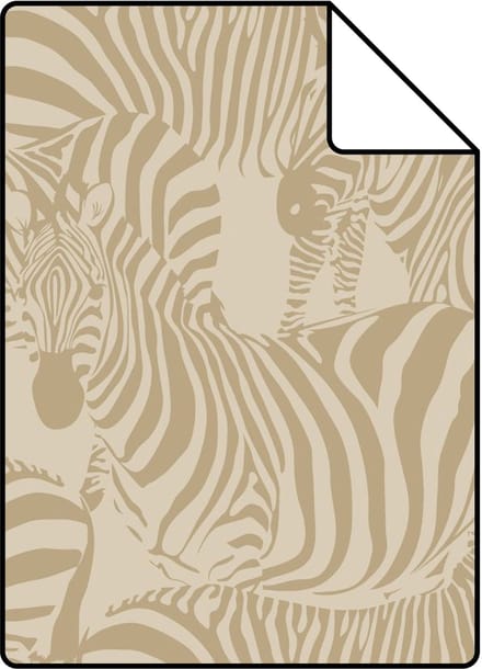 Proefstaal Origin Wallcoverings behang zebra's beige - 26.5 x 21 cm - 347910-S