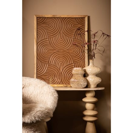 PTMD Wandpaneel Elasah - 76x3x102 cm - Hout - Bruin