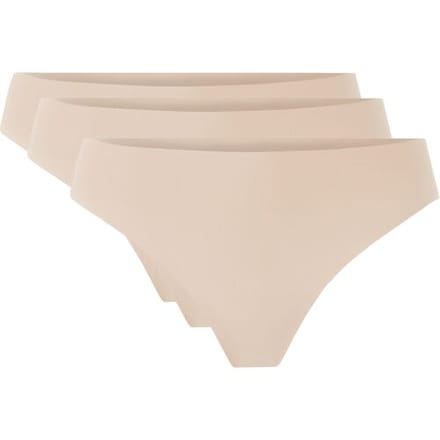ESMARA Set van 3 dames lasercut strings - onzichtbaar & seamless (Crème, M (40/42))