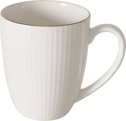 Porseleinen mok Kelly, wit, 400 ml