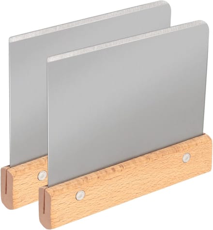 Solidchoice - 2 Stuks RVS Deegschrapers met Houten Handvat