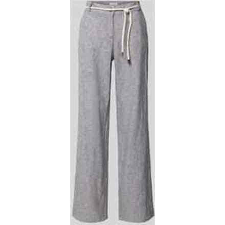 Wide leg linnen broek met strikceintuur