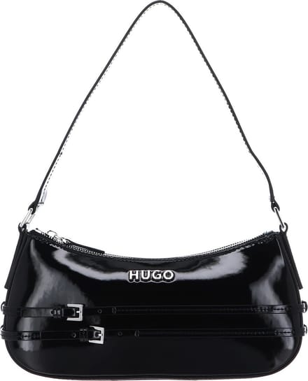 HUGO Avondtas Schoudertas Chris SM Hobo Bag Black Zwart