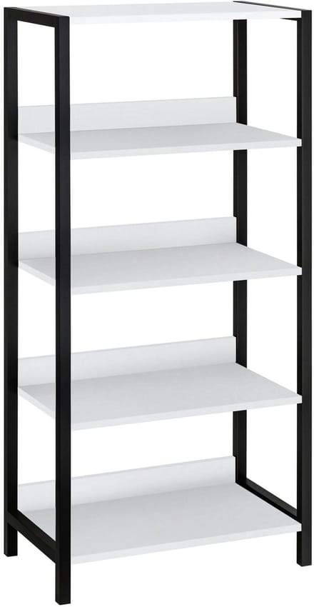 Chris-Boekenkast - Wit/Zwart Metaal