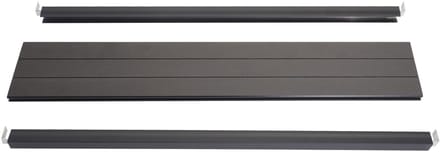 Eindset voor WPC privacyscherm Sarthe, eindprofiel windscherm, WPC paal ~ 90cm, antraciet