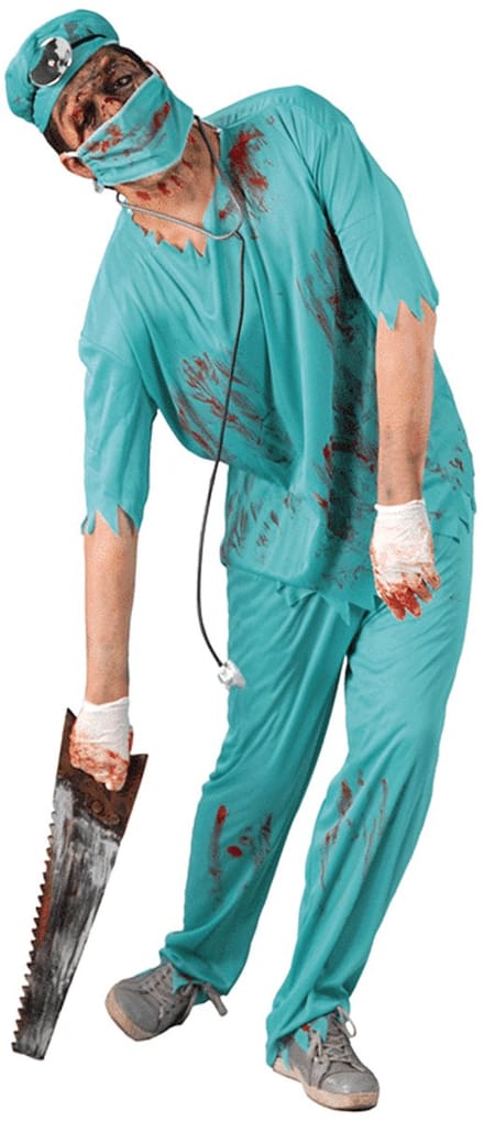 Fiestas Guirca - Zombie chirurg man (maat 52-54) - Carnavalskleding - Carnaval - carnavalskleding 2027 - Carnaval kostuum
