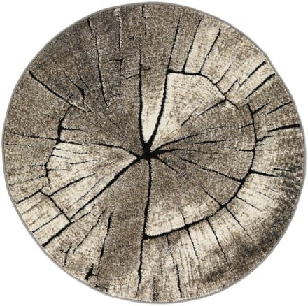 Boomstam Design Vloerkleed - Ibiza 605-95 Earth - Beige-Grijs-Ø 120 cm