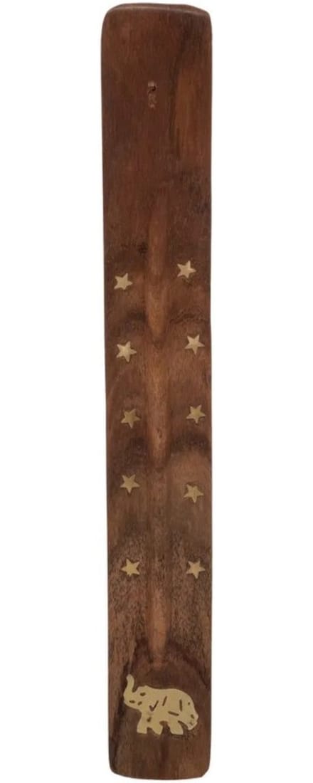 Wierookhouder plankje Chi - hout - voor wierookstokjes - 25 x 3 cm