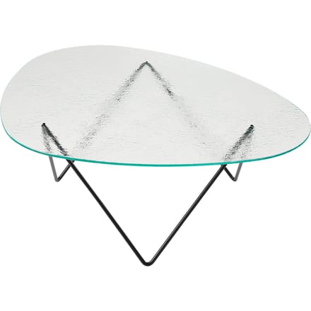 Gubi Pedrera salontafel - mat zwart - gestructureerd transparant Glas