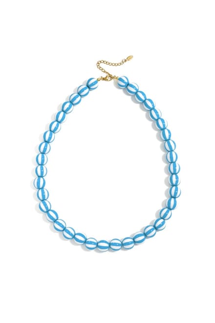 Kralenketting met gestreepte kralen - Groen