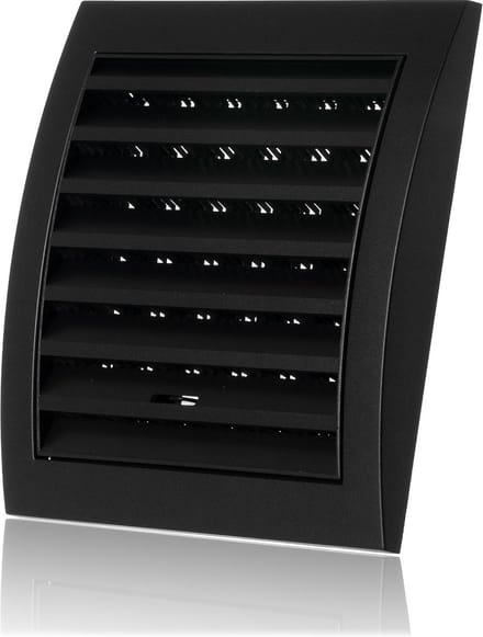 Verstelbaar Ventilatie Rooster 150x150mm met Insectengaas Antraciet